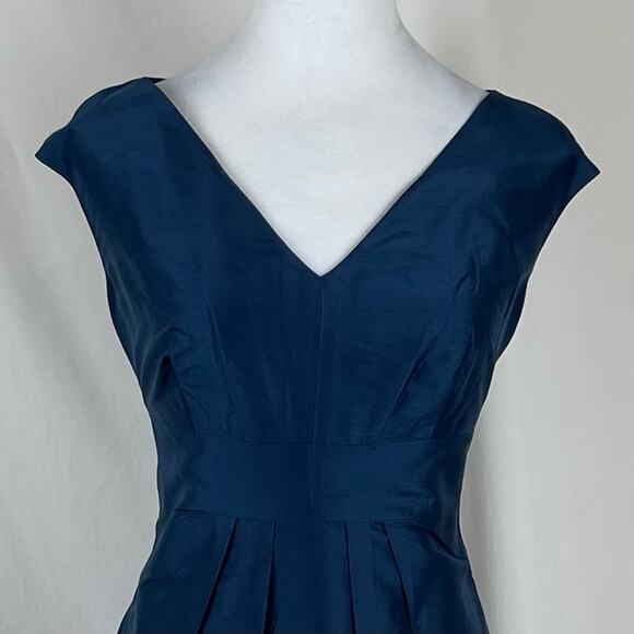 Magaschoni Deep Blue V-Neck Dress - Picture 2 of 13